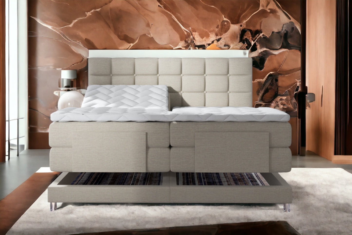 Boxspringbett Dubai elektrisch Breite 160-180 x 200 cm