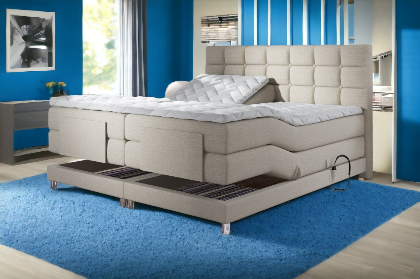 Boxspringbett Dubai elektrisch Breite 160-180 x 200 cm