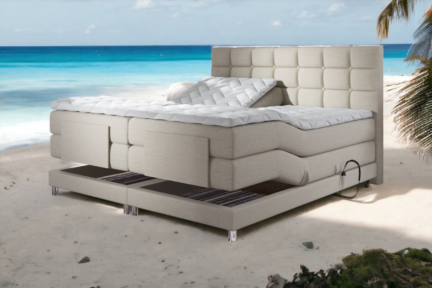 Boxspringbett Dubai elektrisch Breite 160-180 x 200 cm