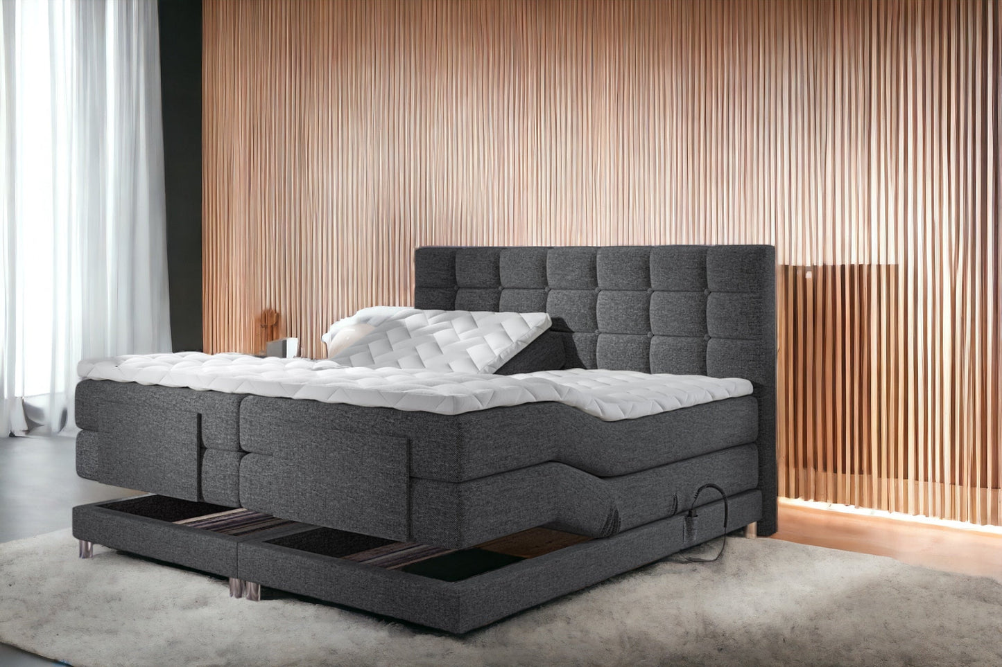 Boxspringbett Dubai elektrisch Breite 160-180 x 200 cm