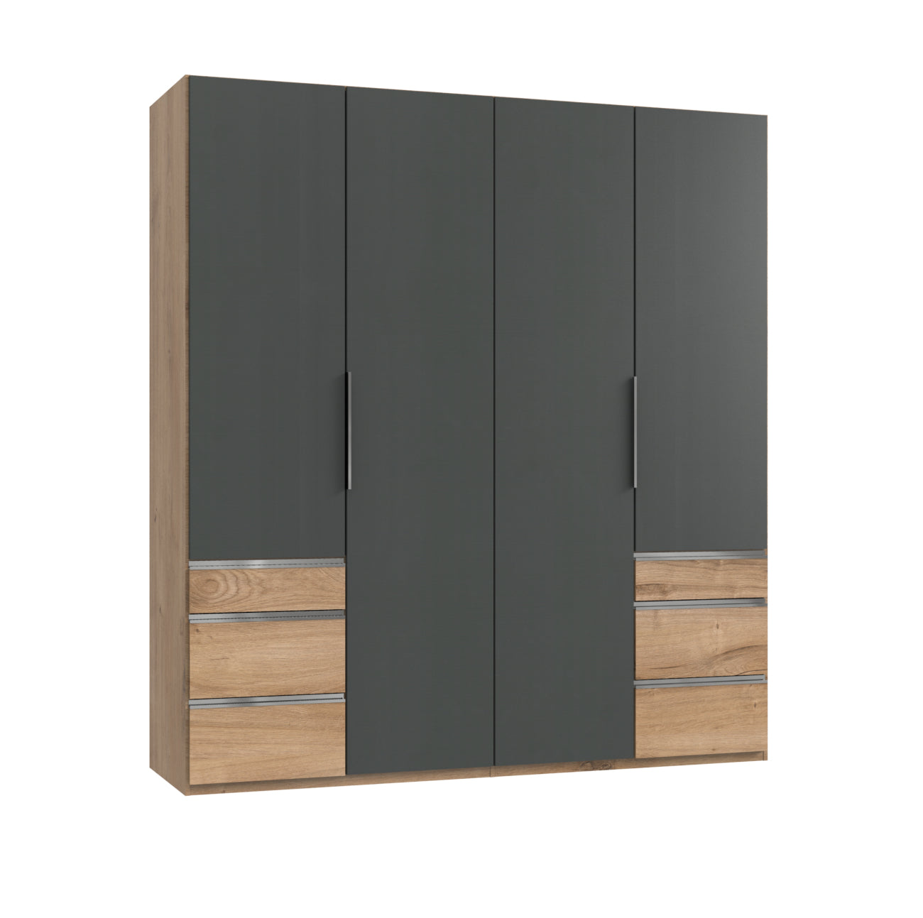 Drehtürenschrank Level 36A 4-türig mit 6 Schubladen B/H/T ca. 200 x 236 x 58 cm