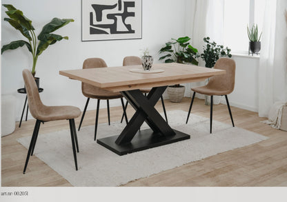 Finori Auszugtisch Avant Artisan-Oak/ Schwarz B/H/T 160-200 x 76 x 90 cm