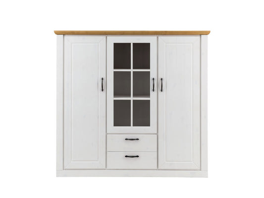 Esszimmer Highboard Adela 3-türig mit Schublade aus Kiefer massiv B/H/T 144 x 135 x 42 cm