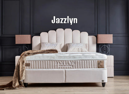 Boxspringbett Jazzlyn Beige - mit Bettkasten & Stauraum, inkl. Lieferung & Montage