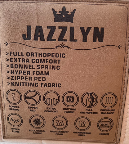 Boxspringbett Jazzlyn Beige Voll-orthopädisches Komfortbett mit Bettkasten, Stauraum, inkl. kostenlose Lieferung und Montage