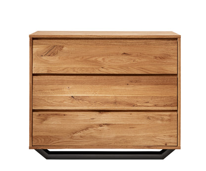 Infantil Schubkastenkommode Sevilla Wildeiche Massiv Natur inkl. Softclose-Funktion B/H/T 105 x 88 x 45 cm