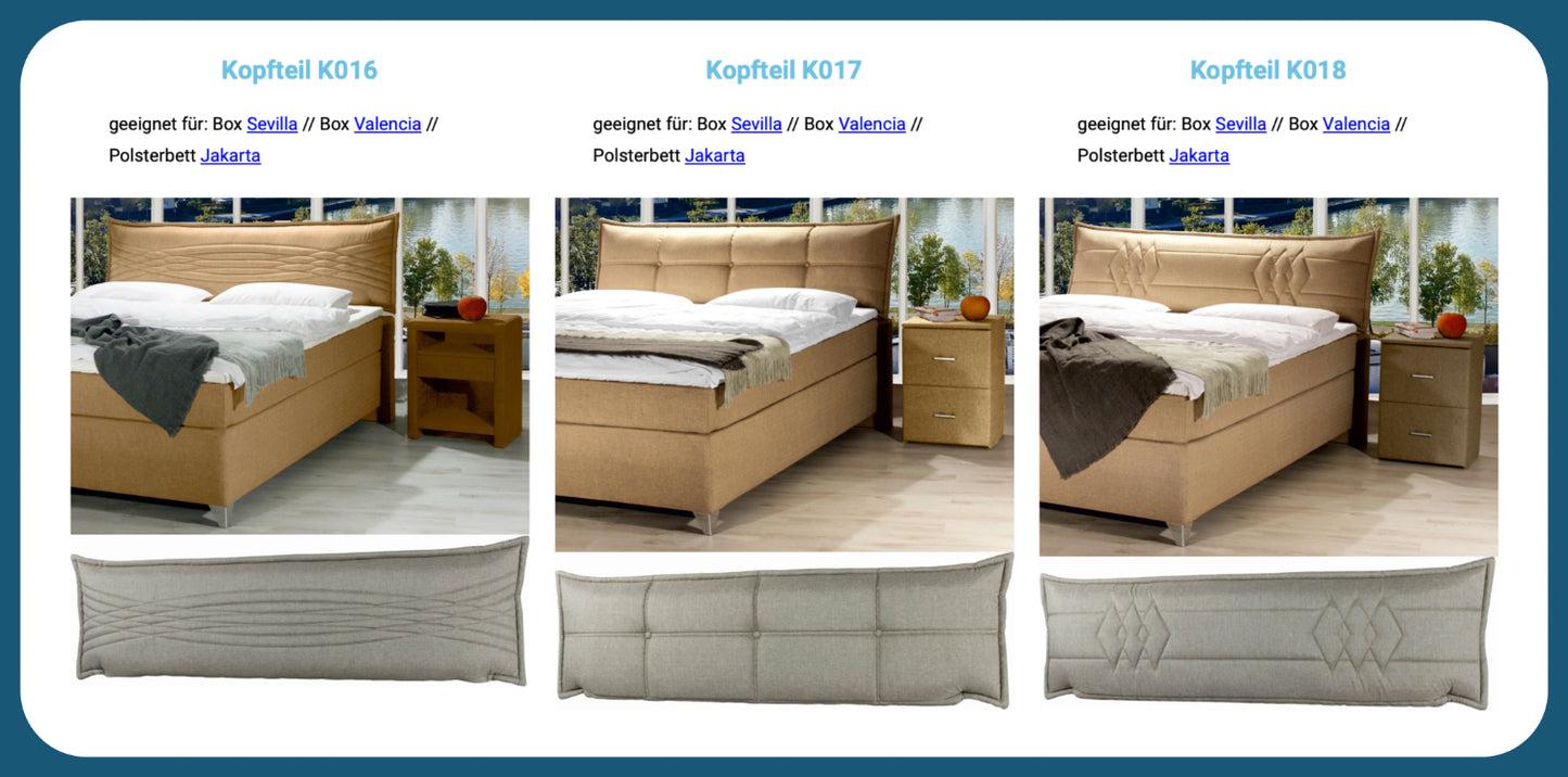 Boxspringbett Ancona Breite 90-200 x 200 cm ab 959,99 Euro