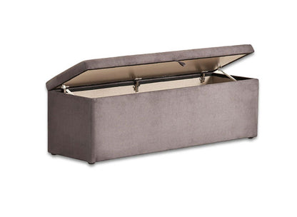 Boxspringbett Mia Dunkelgrau mit Bettkasten Breite 90-180 x 200 cm