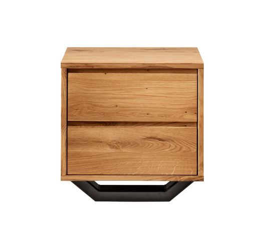 Infantil Nachtkommode Sevilla Wildeiche Massiv Natur inkl. Softclose-Funktion B/H/T 50 x 51 x 45 cm