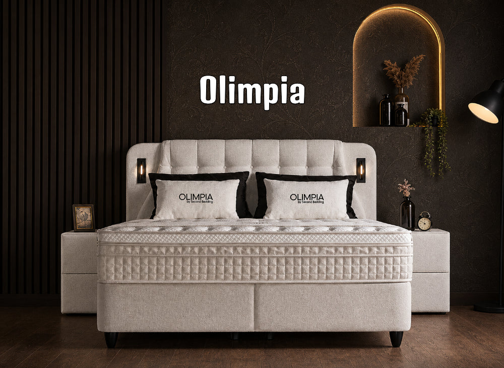 Boxspringbett Olimpia Beige - mit Bettkasten & Stauraum, inkl. Lieferung & Montage