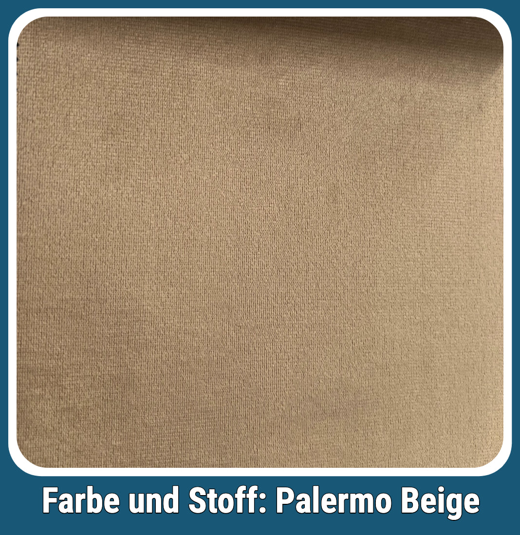 Boxspringbett Palermo Beige mit Bettkasten Breite 160-180 x 200 cm