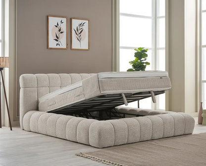 Boxspringbett Raina Beige - mit Bettkasten & Stauraum, inkl. Lieferung & Montage