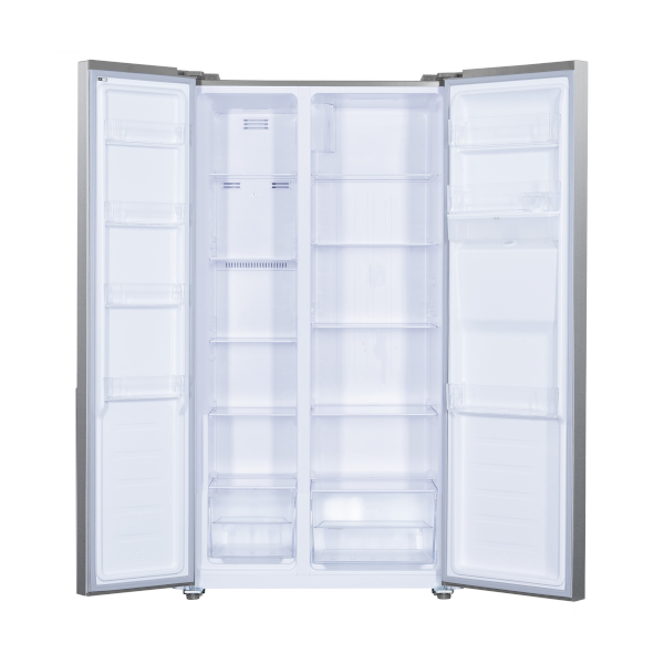 PKM Side-by-Side Kühl-Gefrierkombination inkl. Wasserspender SBS288-151EIXWD, Inox Design, Höhe 177 cm NoFrost