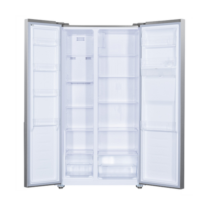 PKM Side-by-Side Kühl-Gefrierkombination inkl. Wasserspender SBS288-151EIXWD, Inox Design, Höhe 177 cm NoFrost