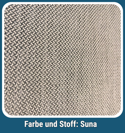 Boxspringbett Suna Hellbeige/grau mit Bettkasten Breite 90-180 x 200 cm