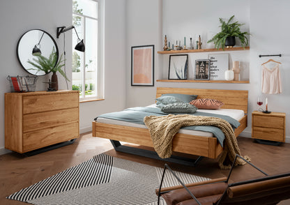 Infantil Schubkastenkommode Sevilla Wildeiche Massiv Natur inkl. Softclose-Funktion B/H/T 105 x 88 x 45 cm