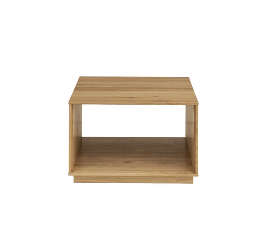 TPT Sankt Gallen Beistelltisch/Ecktisch Wildeiche massiv natur/blanco geölt, B/H/T 70 x 45 x 70 cm