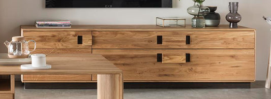 TPT Arosa TV Lowboard Wildeiche/Eiche massiv geölt Breite 200 cm