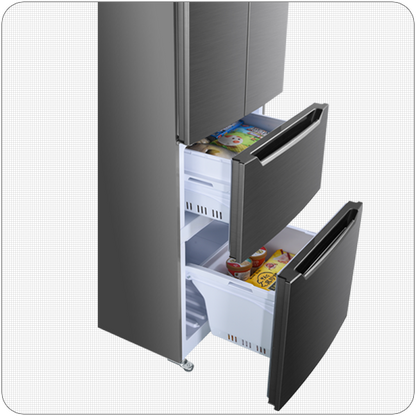 Wolkenstein French-Door Kühl-Gefrierkombination mit Crisper und Chiller Zone FD351.4A++NFIX Höhe 186 cm NoFrost