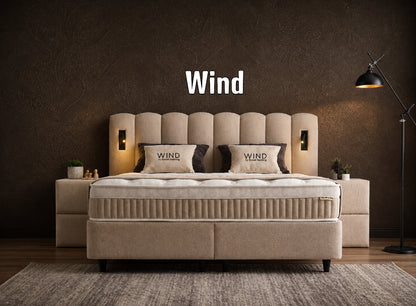 Boxspringbett Wind Beige - mit Bettkasten & Stauraum, inkl. Lieferung & Montage