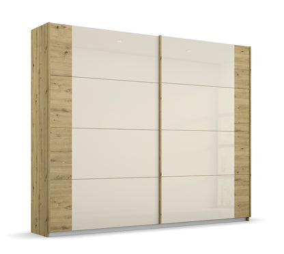Schwebetürenschrank Artemis 2-türig Farbglastüren B/H/T 225 x 210 x 62 cm