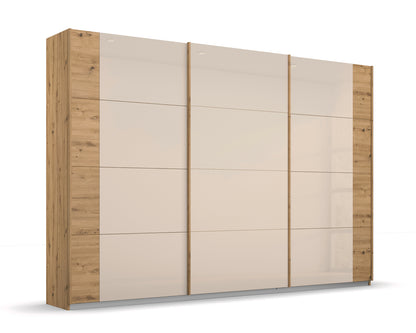 Schwebetürenschrank Artemis 3-türig Farbglastüren B/H/T 270 x 210 x 62 cm