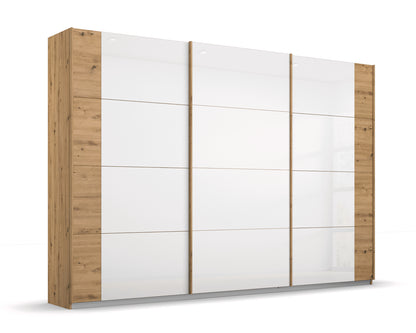 Schwebetürenschrank Artemis 3-türig Farbglastüren B/H/T 270 x 210 x 62 cm