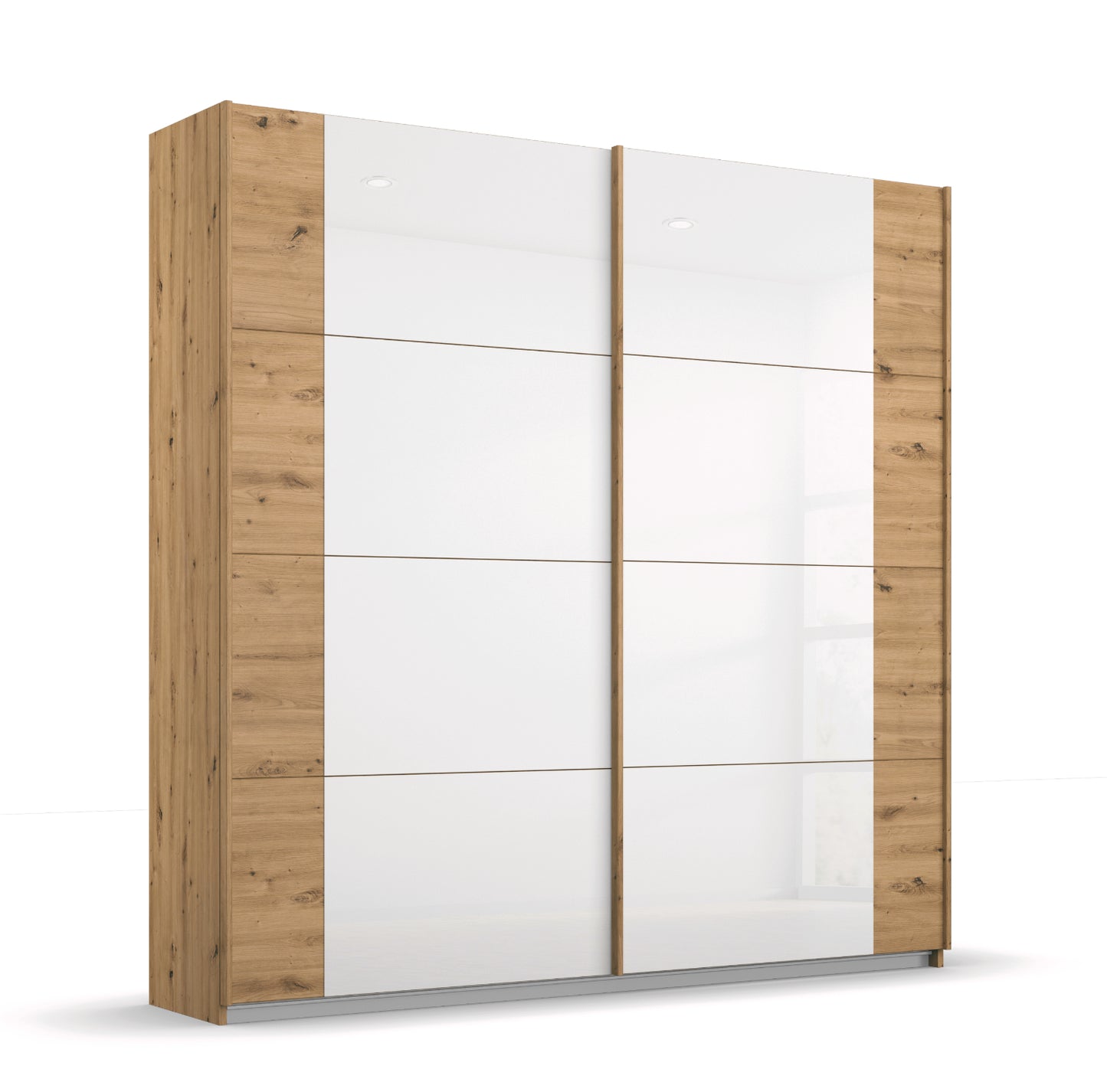 Schwebetürenschrank Artemis 2-türig Farbglastüren B/H/T 180 x 210 x 62 cm