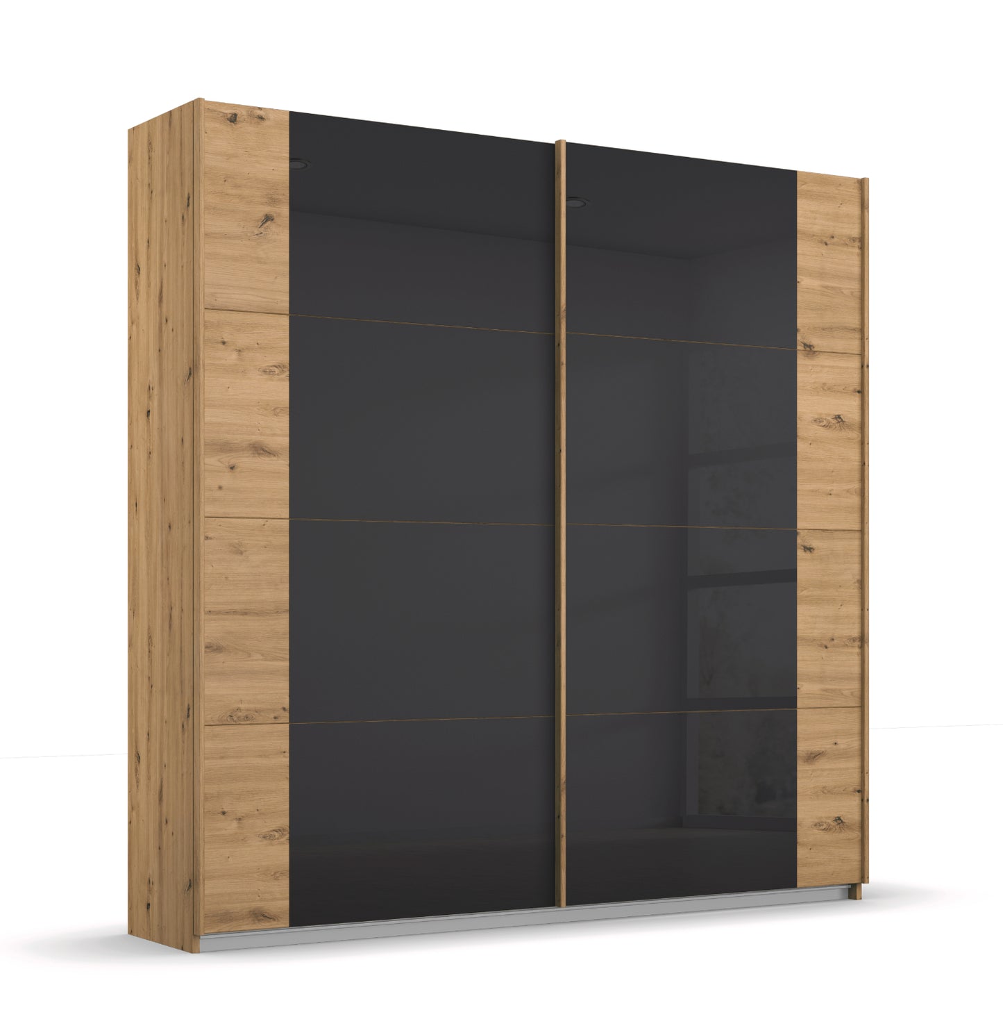 Schwebetürenschrank Artemis 2-türig Farbglastüren B/H/T 180 x 210 x 62 cm