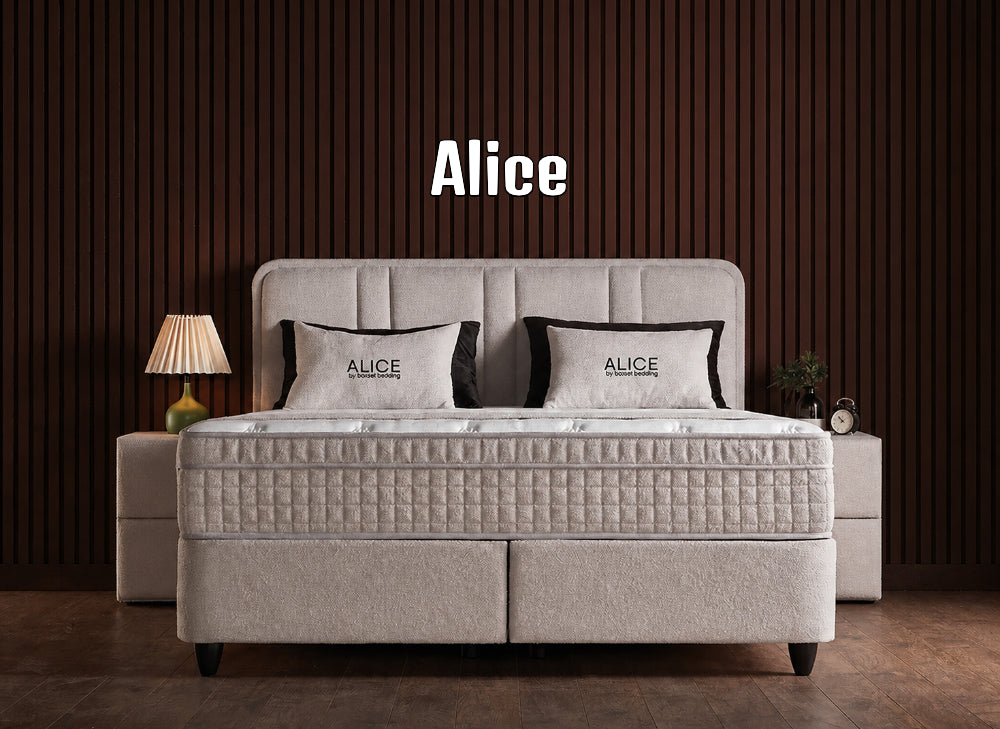 Boxspringbett Alice Graubeige - mit Bettkasten & Stauraum, inkl. Lieferung & Montage