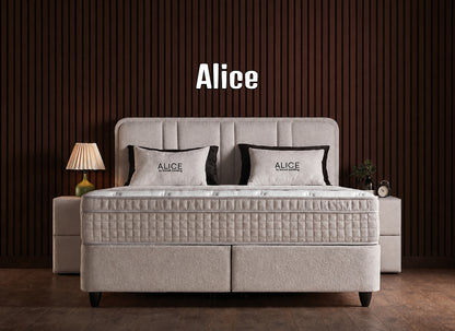 Boxspringbett Alice Graubeige - mit Bettkasten & Stauraum, inkl. Lieferung & Montage