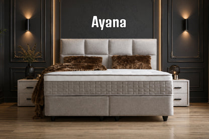 Boxspringbett Ayana Hellgrau - mit Bettkasten & Stauraum, inkl. Lieferung & Montage