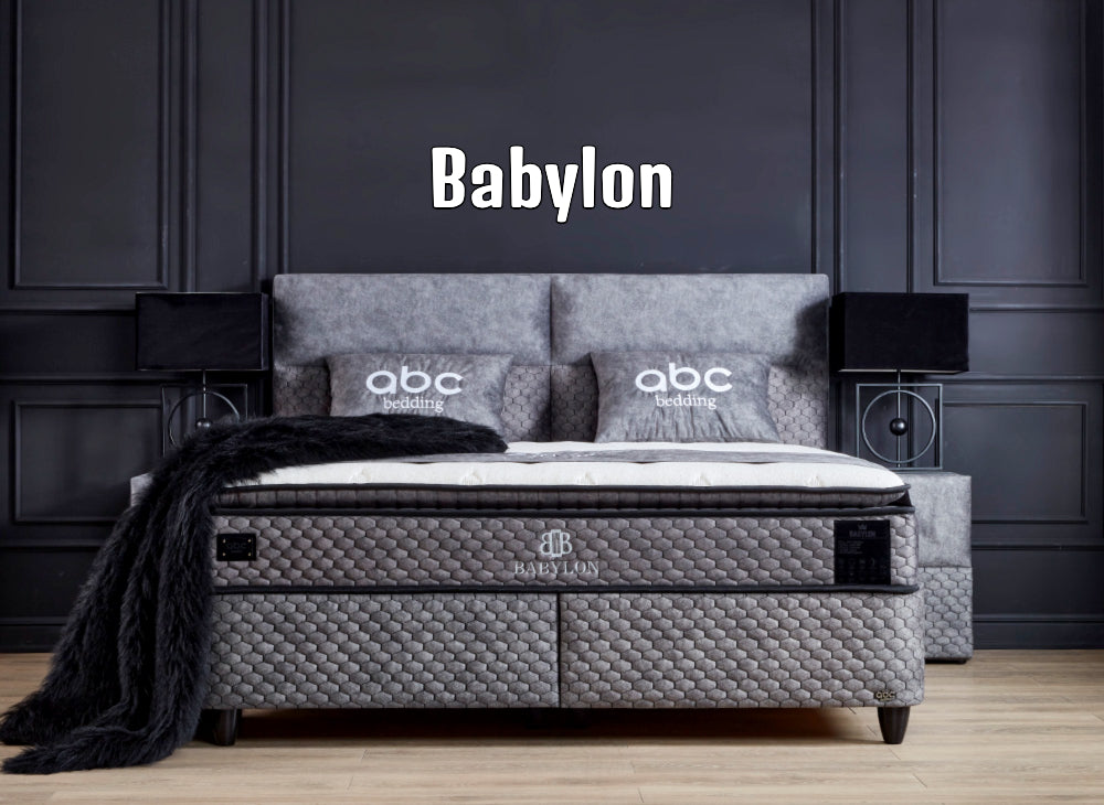 Boxspringbett Babylon Grau - mit Bettkasten & Stauraum, inkl. Lieferung & Montage