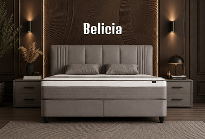 Boxspringbett Beicia Grau - mit Bettkasten & Stauraum, inkl. Lieferung & Montage