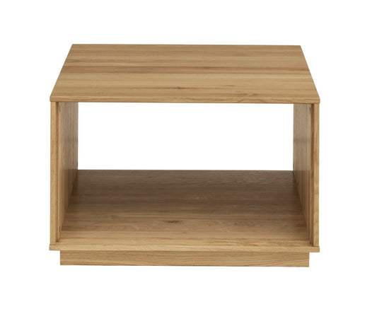 TPT Davos Beistelltisch/Ecktisch Wildeiche massiv natur/blanco geölt B/H/T 70 x 45 x 70 cm