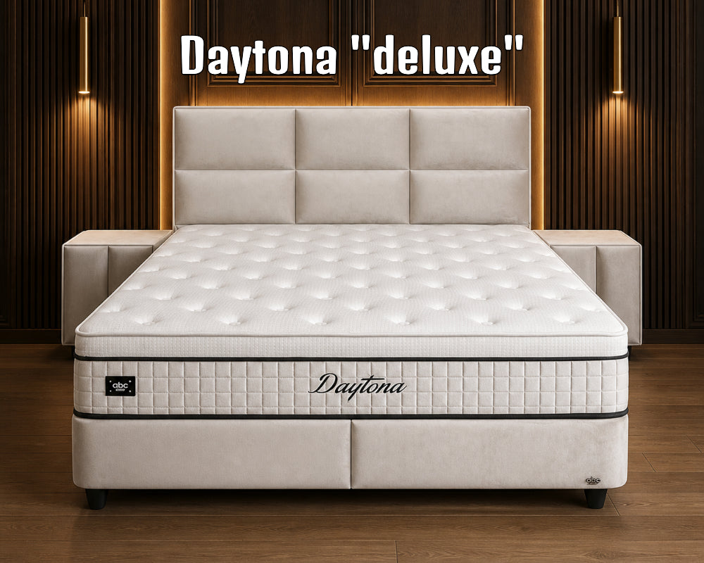 Boxspringbett Daytona "Deluxe" Beige - mit Bettkasten & Stauraum, inkl. Lieferung & Montage