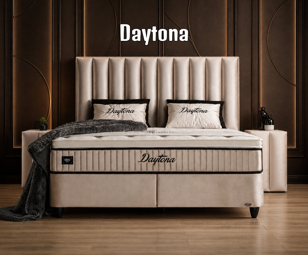 Boxspringbett Daytona Beige - mit Bettkasten & Stauraum, inkl. Lieferung & Montage