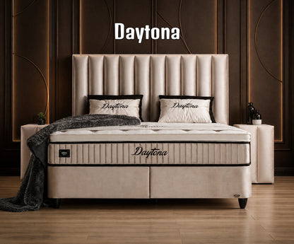 Boxspringbett Daytona Beige - mit Bettkasten & Stauraum, inkl. Lieferung & Montage