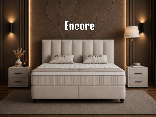Boxspringbett Encore Beige - mit Bettkasten & Stauraum, inkl. Lieferung & Montage