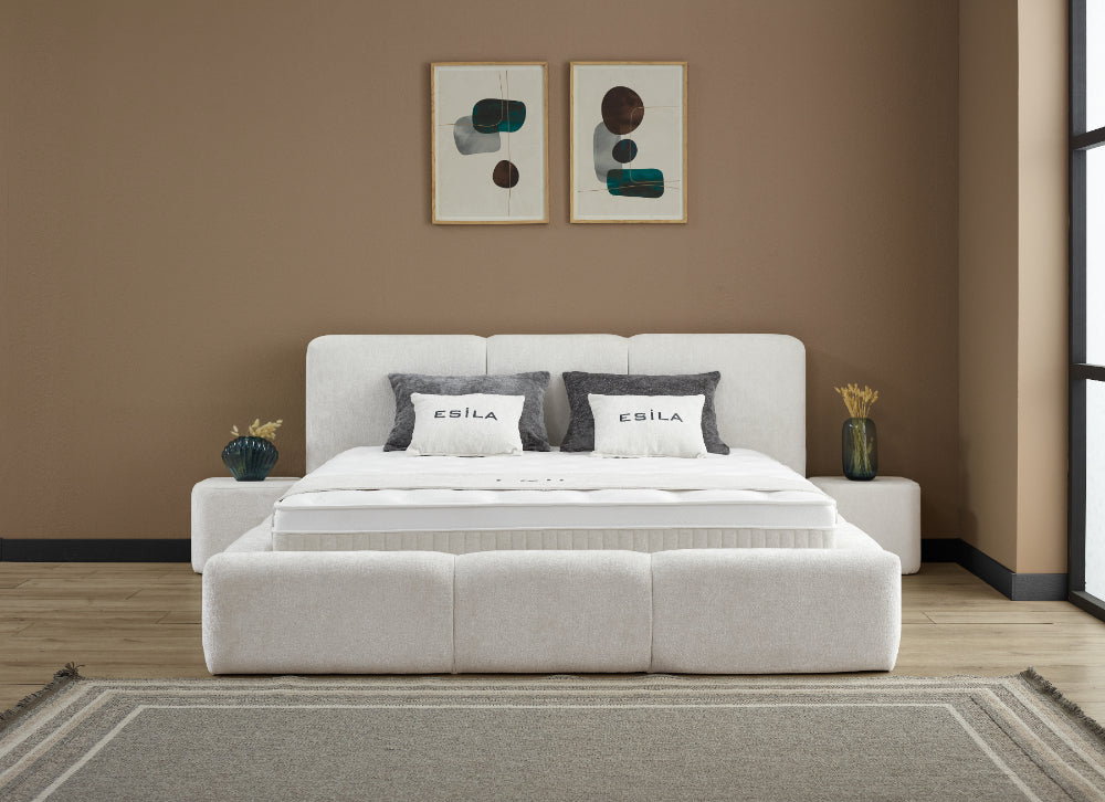 Boxspringbett Esila Cremweiß - mit Bettkasten & Stauraum, inkl. Lieferung & Montage