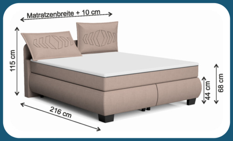 Boxspringbett Ancona Breite 90-200 x 200 cm ab 959,99 Euro