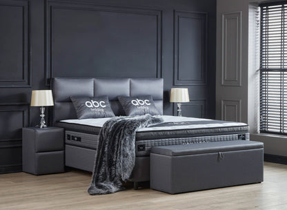 Boxspringbett Hamilton Grau - mit Bettkasten & Stauraum, inkl. Lieferung & Montage