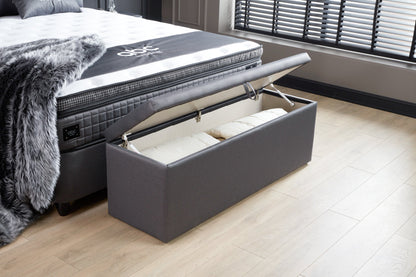Boxspringbett Hamilton Grau - mit Bettkasten & Stauraum, inkl. Lieferung & Montage