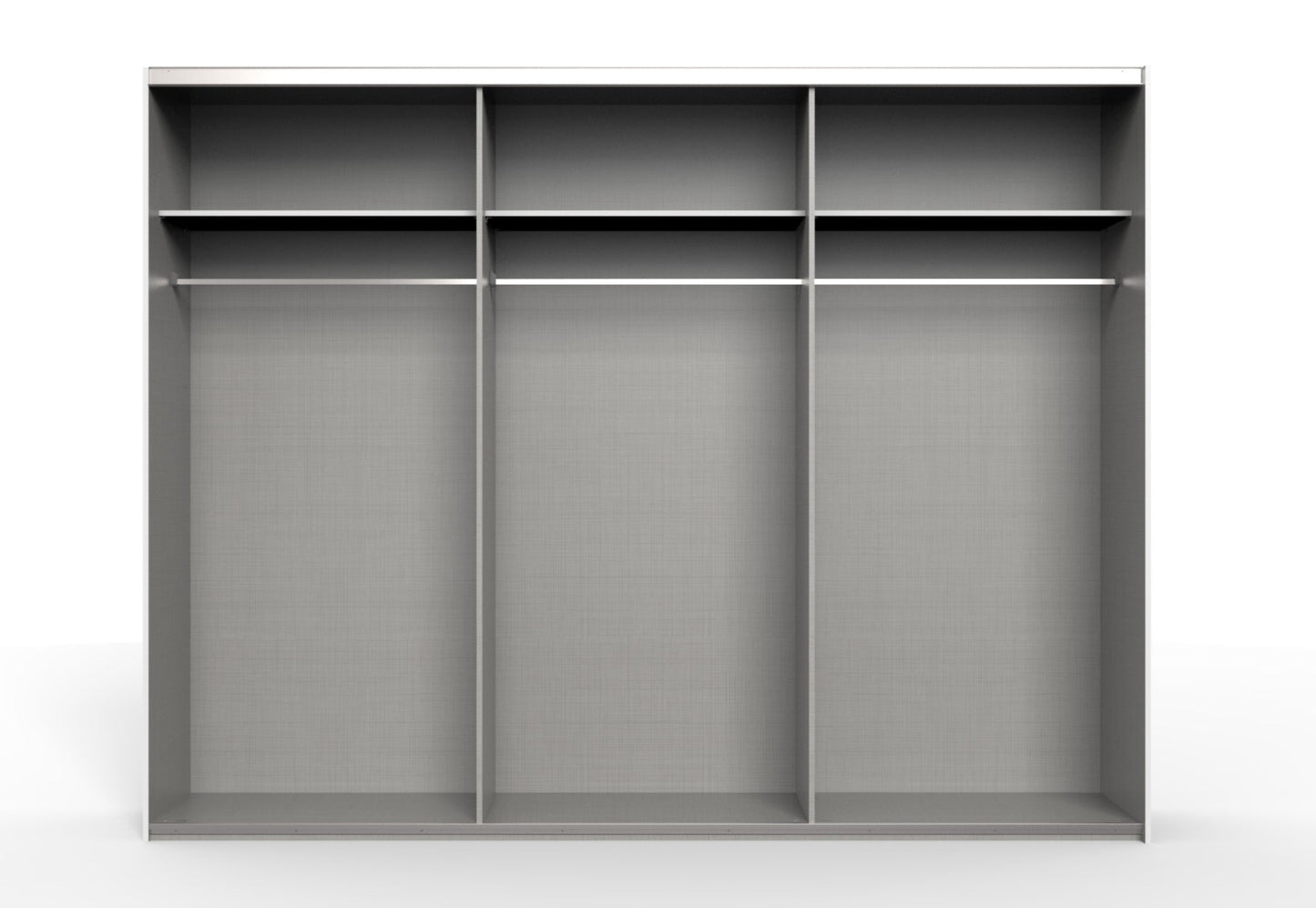 Schwebetürenschrank Minden 3-türig mit Teilspiegeltür B/H/T ca. 270 x 208 x 65 cm