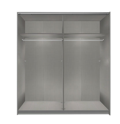 Schwebetürenschrank Malaga 3-türig mit Spiegeltür B/H/T ca. 225 x 208 x 64 cm