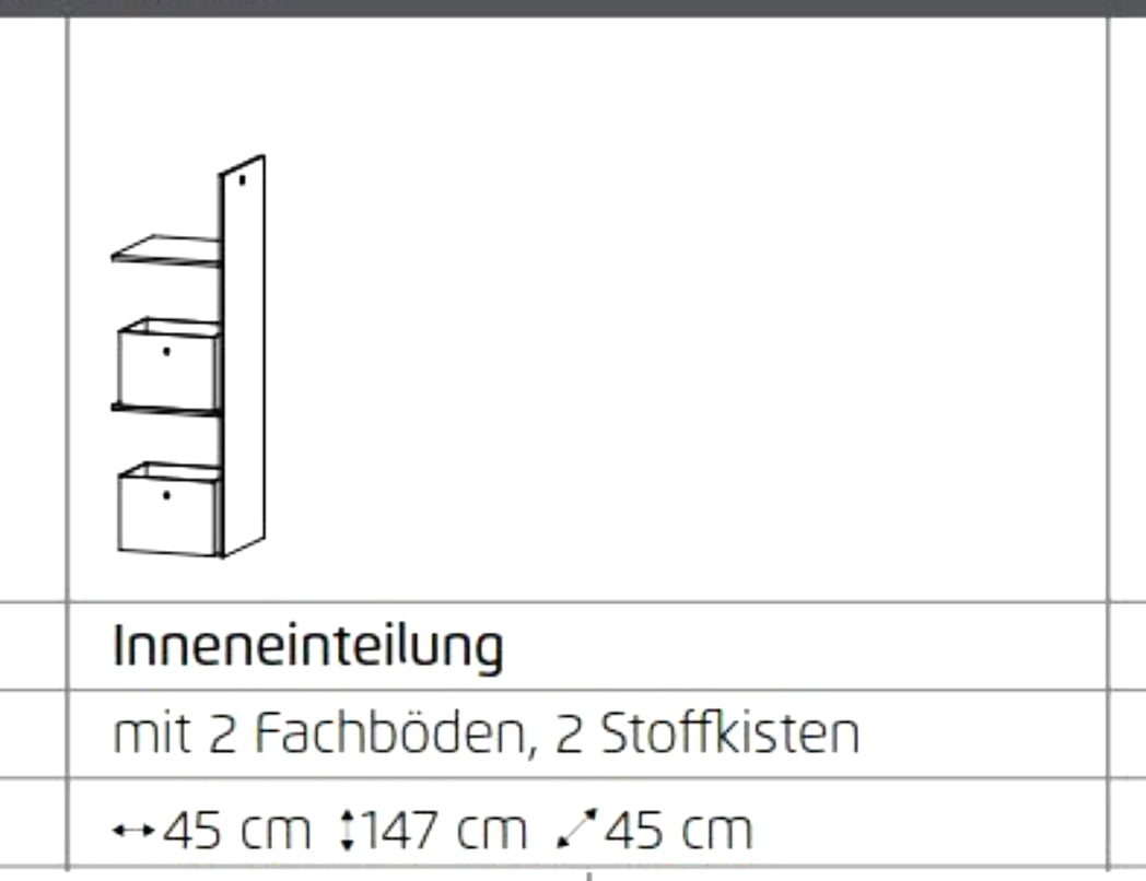 Schwebetürenschrank Korbach 2-türig mit Teilspiegelfront B/H/T 261 x 210 x 59 cm, Zubehör Premium