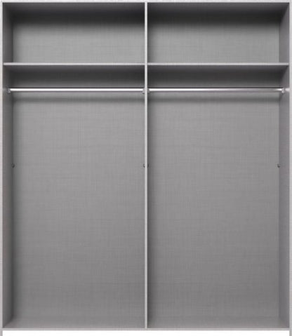 Schwebetürenschrank Valencia 2-türig mit Glastür B/H/T ca. 225 x 208 x 65 cm