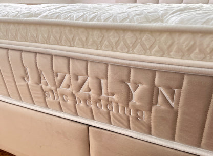 Boxspringbett Jazzlyn Beige - mit Bettkasten & Stauraum, inkl. Lieferung & Montage