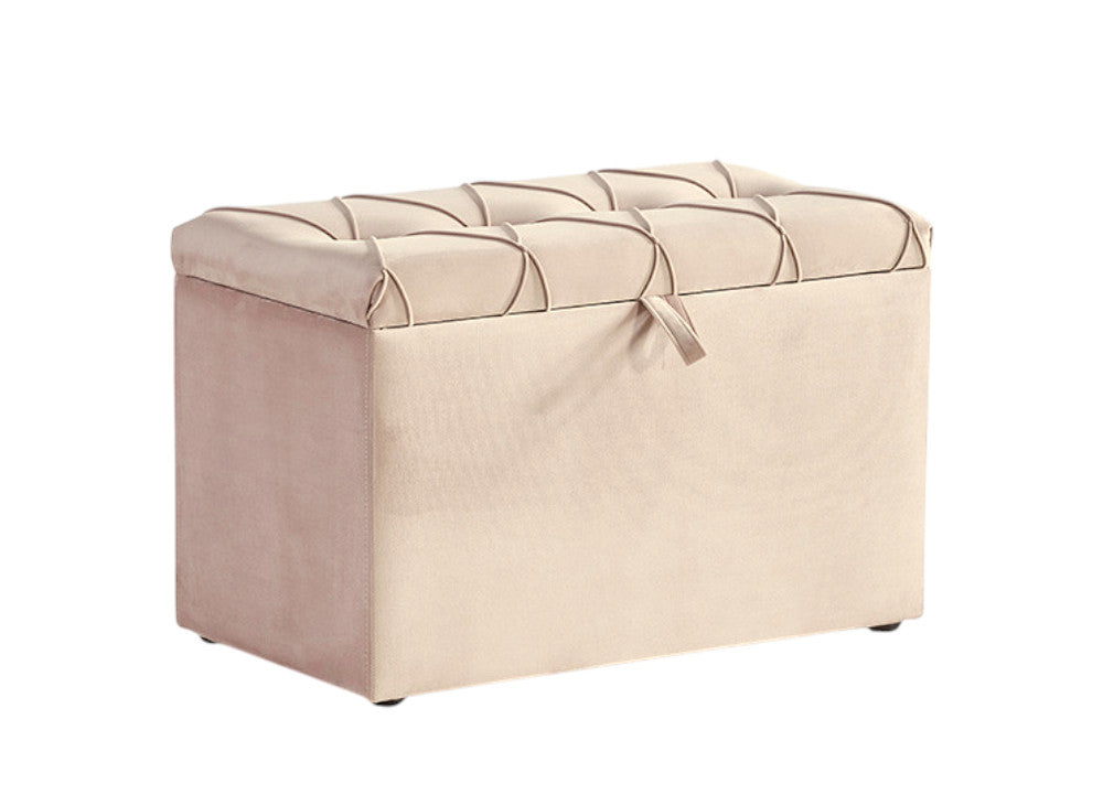 Boxspringbett Juliet Beige mit Bettkasten Breite 90 x 200 cm