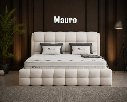 Boxspringbett Mauro Cremweiß - mit Bettkasten & Stauraum, inkl. Lieferung & Montage